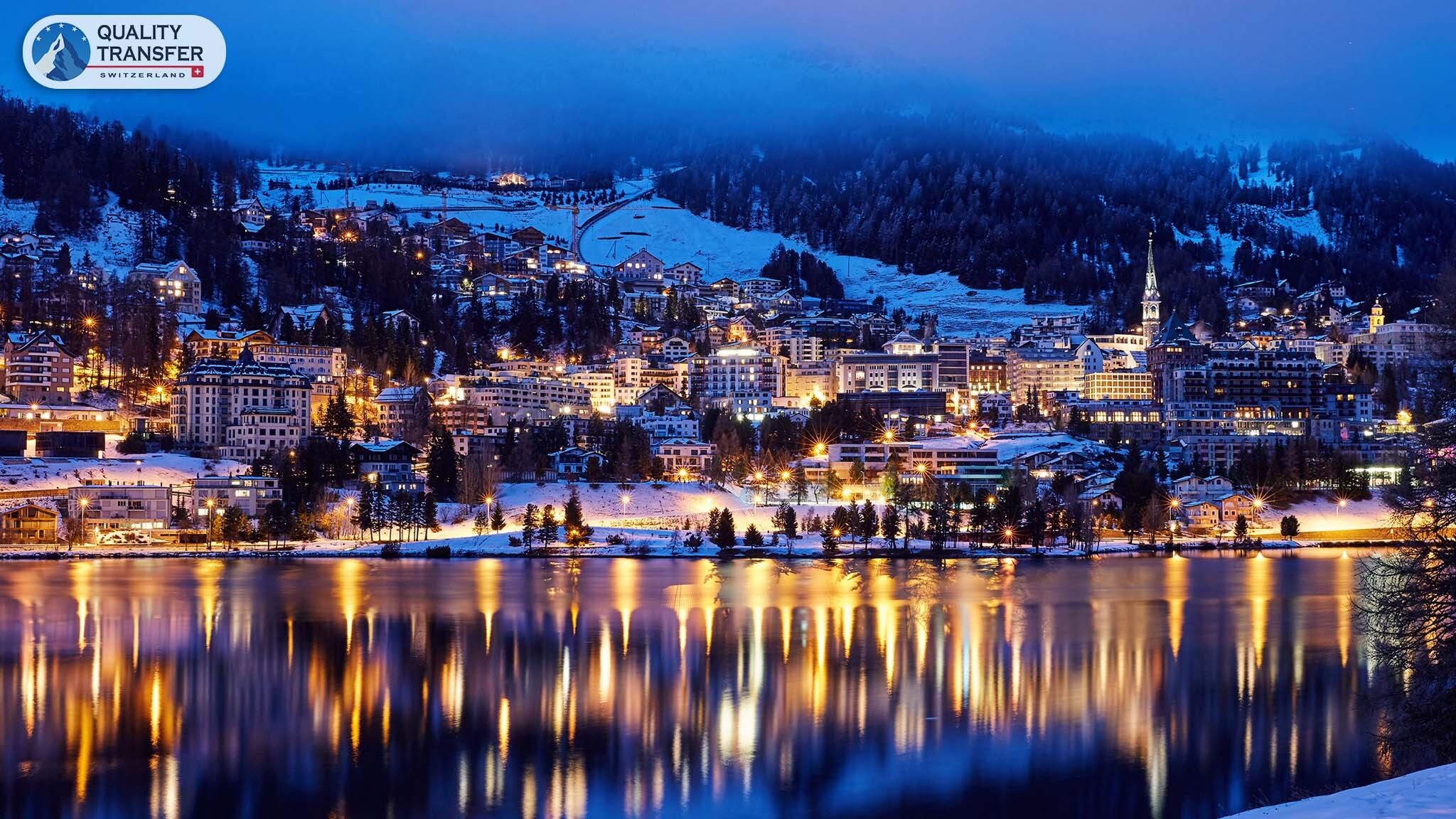 Private chauffeur service in snowy St. Moritz