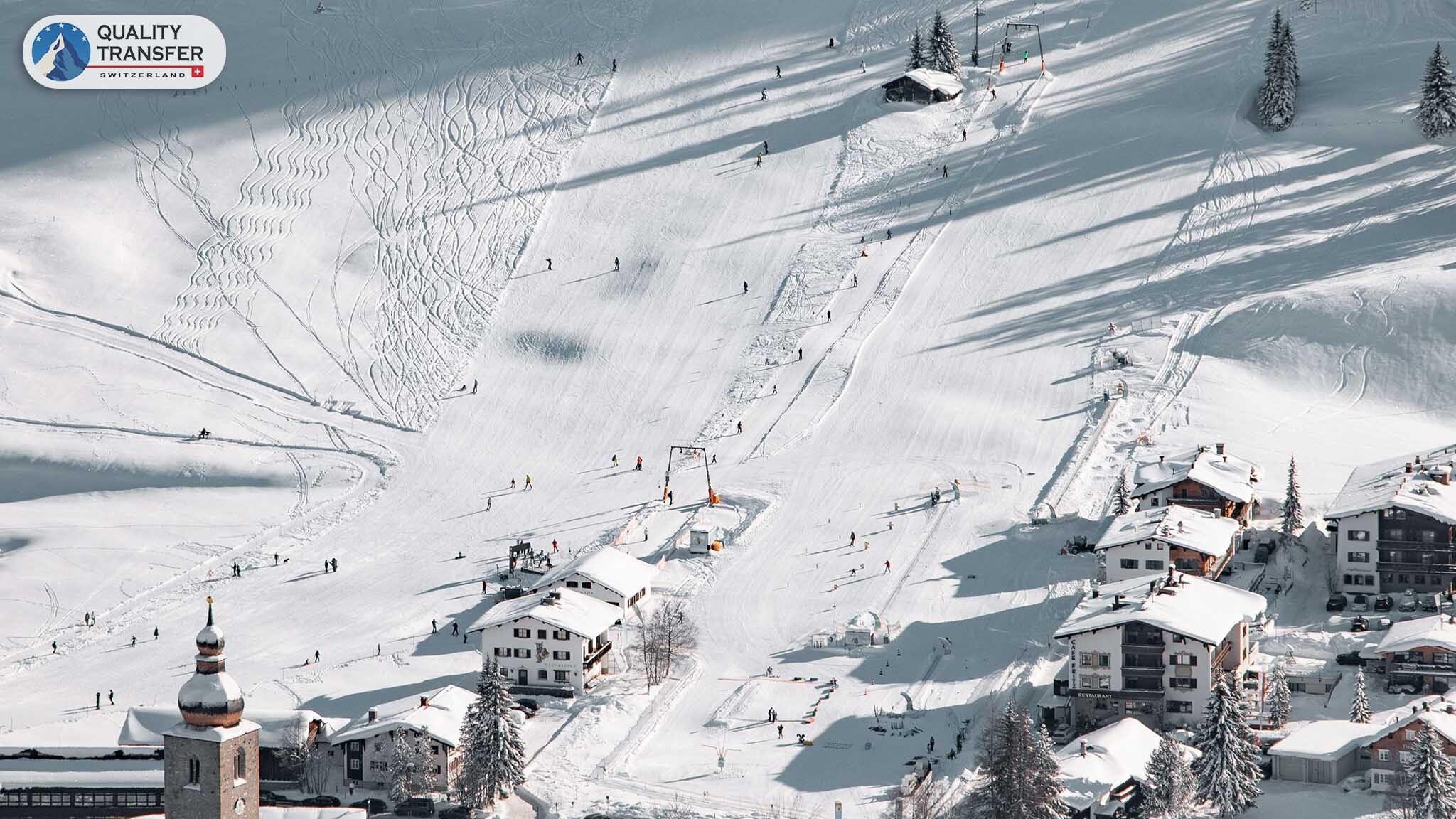 Private winter transfer to an Alpine ski resort